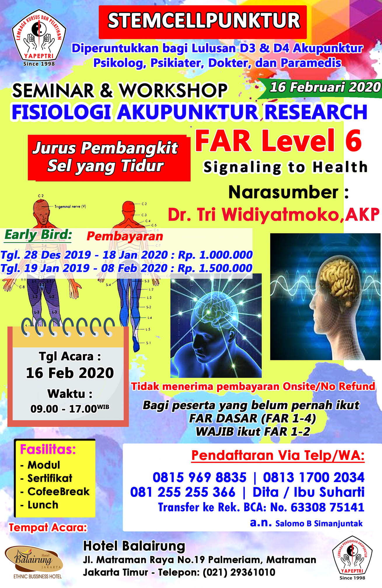 Seminar & Workshop Fisiologi Akupunktur Research (FAR Level 6)